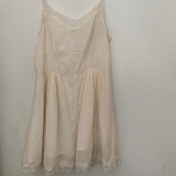 Lace Off White Spaghetti Strap Boho Dress - Picture 1 of 5